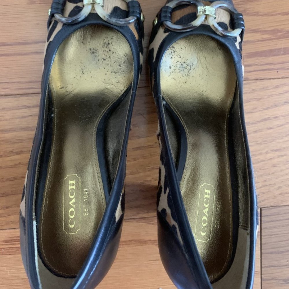 Coach Dress Pumps - Animal Print - Size 7.5 B